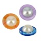 Pendentif rond en Acrylique Plexi avec Perle Acrylique 24 mm