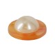 Pendentif rond en Acrylique Plexi avec Perle Acrylique 24 mm
