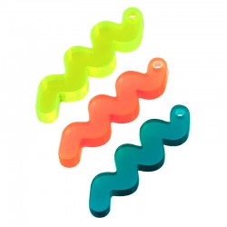 Pendentif en Acrylique Plexi Serpent 8 x 29 mm