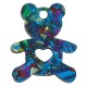 Pendentif ours en Acrylique Plexi avec cœur 21 x 26 mm