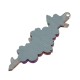 Pendentif en Acrylique Plexi Branche avec Fleurs 21 x 58 mm (2 Pièces/Set)