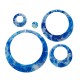 Cerchi in Plexiglass Acrilico 82 Mm/61 Mm/44 Mm/26 Mm/13 mm (5 Pezzi/Set)