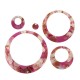 Cerchi in Plexiglass Acrilico 82 Mm/61 Mm/44 Mm/26 Mm/13 mm (5 Pezzi/Set)