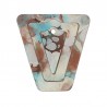 Light Blue Brown Ivory Wave