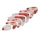 Plexi Acrylic Pendant Feather Geometric 35x66mm (7pcs/Set)