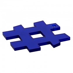 Pendentif en Acrylique Plexi Hashtag 50 x 52 mm