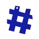 Ciondolo in Plexiglass Acrilico a Forma di Hashtag 50X52 mm