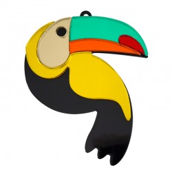 Pendentif en Acrylique Plexi Toucan 62 x 49 mm