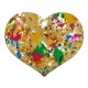 Ciondolo in Plexiglass Acrilico a Forma di Cuore 36X30 mm