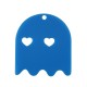Plexi Acrylic Pendant Ghost with Heart 50x44mm