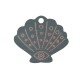 Plexi Acrylic Pendant Shell with Evil Eye 22x25mm