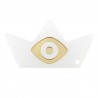 Blanco/Espejo Dorado