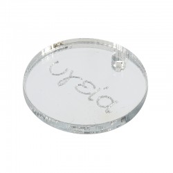 Breloque Ronde en Acrylique Plexi « Υγεία » 20 mm