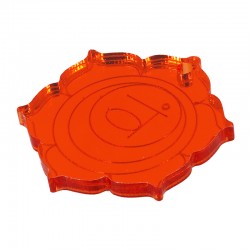 Pendentif en Acrylique Plexi Fleur du Chakra Sacré 35 mm
