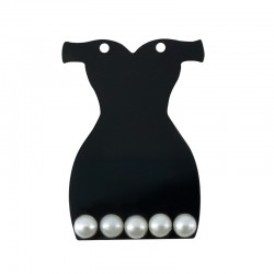 Pendentif en Acrylique Plexi avec Perles 29 x 58 mm