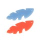 Plexi Acrylic Pendant Leaf 17x40mm