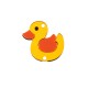 Plexi Acrylic Pendant Duck with 2 Holes 28mm