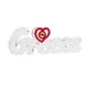 Adorno Decorativo de Acrílico Plexi «Grecia» con Corazón y ojo Turco 125 x 40 mm