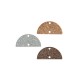 Plexi Acrylic Pendant Semicircle with 2 Holes 29x15mm
