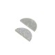 Colgante Acrílico de Plexiglás Semicircular con 2 Agujeros 29 x 15 mm