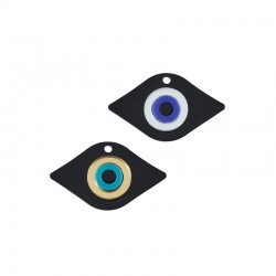 Pendentif en Acrylique Plexi « œil Maléfique » 35 x 21 mm