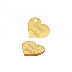 Colgante Redondo de Acrílico Plexi «Team Bride» 17 mm