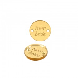 Conector Redondo de Acrílico Plexi «Equipo Novia» 17 mm