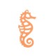 Plexi Acrylic Pendant Seahorse 28x59mm
