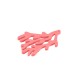 Plexi Acrylic Pendant Coral 40x60mm