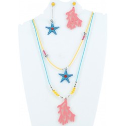 Pendentif en Acrylique Plexi Corail 40 x 60 mm