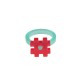 Plexi Acrylic Finger Ring with Hashtag 22mm/18mm