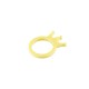 Plexi Acrylic Finger Ring with Crown 22mm/18mm