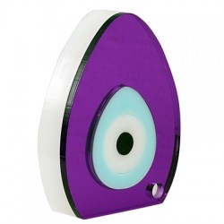 Plexi Acrylic Decorative Egg with Evil Eye 52x65mm