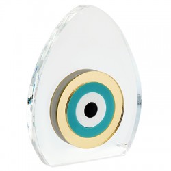 Plexi Acrylic Decorative Egg with Evil Eye 90x110mm