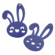 Plexi Acrylic Pendant Bunny Face 28x46mm