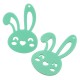 Plexi Acrylic Pendant Bunny Face 28x46mm