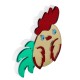 Plexi Acrylic Decorative Rooster 95x100mm