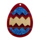Plexi Acrylic Pendant Egg with Hearts 35x45mm