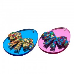 Colgante de Metacrilato Huevo con Lazo 40x54mm