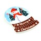Colgante de Acrílico Plexi con Bola de Nieve y Muñeco de Nieve 53 x 70 mmφ
