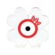 Plexi Acrylic Lucky Decorative Clover with Pomegranate & Evil Eye 85mm