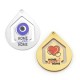 Plexi Acrylic Pendant Teardrop with House & Evil Eye 42x60mm