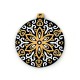 Pendentif Boule de Noël avec Fleur en Acrylique Plexi 62 mm