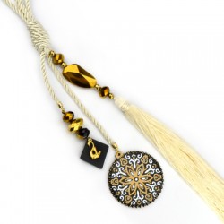 Pendente in Plexi Palla con Fiori 62mm
