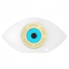 Blanc/Miroir doré/Paillettes turquoise/Noir
