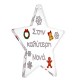 Plexi Acrylic Pendant Star "Στην καλύτερη Νονά" 65mm