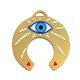 Plexi Acrylic Pendant Horseshoe with Evil Eye & Heart 40mm