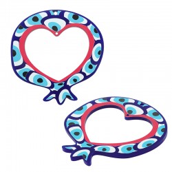 Colgante de Granada con Corazón de Acrílico Plexi 57 x 46 mm