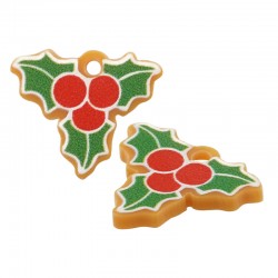 Breloque en Acrylique Plexi « Mistletoe » 19 x 16 mm