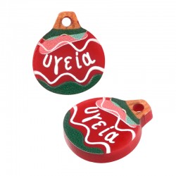 Breloque en Acrylique Plexi Boule de Noël 16 x 18 mm